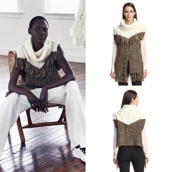 Thakoon Sweaters - Thakoon Addition Fringe Sleeveless Tunic Sweater